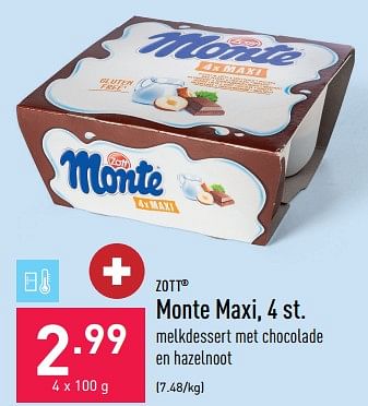 Promotions Monte maxi - Zott - Valide de 17/03/2023 à 24/03/2023 chez Aldi