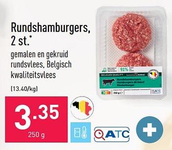 Promoties Rundshamburgers - Huismerk - Aldi - Geldig van 13/03/2023 tot 24/03/2023 bij Aldi