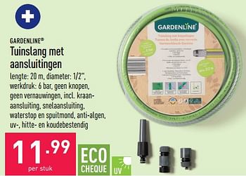 Promoties Tuinslang met aansluitingen - Garden line - Geldig van 18/03/2023 tot 24/03/2023 bij Aldi