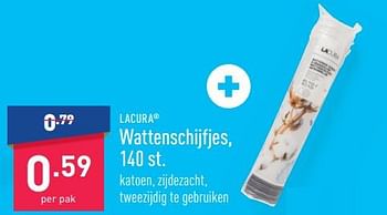 Promoties Wattenschijfjes - LACURA - Geldig van 13/03/2023 tot 24/03/2023 bij Aldi