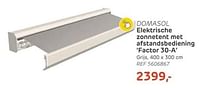 Domasol elektrische zonnetent met afstandsbediening factor 30-a-Domasol Zonwering