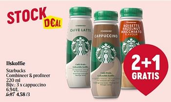 Promoties Ijskoffie starbucks cappuccino - Starbucks - Geldig van 09/03/2023 tot 15/03/2023 bij Delhaize