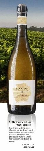 Promoties Campo di lago vino frizzante - Schuimwijnen - Geldig van 01/03/2023 tot 31/08/2023 bij Bofrost