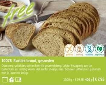 Promoties Rustiek brood gesneden - Huismerk - Bofrost - Geldig van 01/03/2023 tot 31/08/2023 bij Bofrost