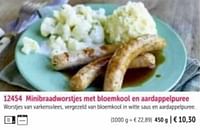 Minibraadworstjes met bloemkool en aardappelpuree-Huismerk - Bofrost