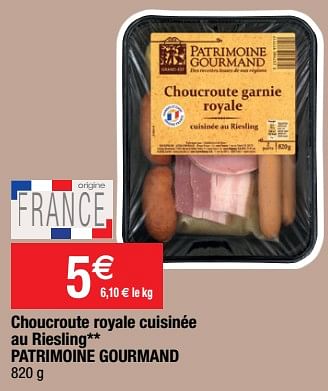 Promotions Choucroute royale cuisinée au riesling patrimoine gourmand - Patrimoine Gourmand - Valide de 07/03/2023 à 12/03/2023 chez Migros