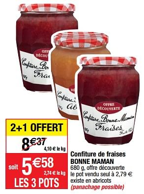 Promotions Confiture de fraises bonne maman - Bonne Maman - Valide de 07/03/2023 à 12/03/2023 chez Migros