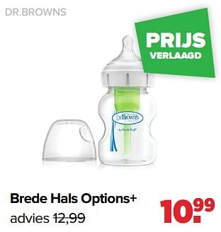 Promoties Dr.browns brede hals options+ - DrBrown's - Geldig van 06/03/2023 tot 01/04/2023 bij Baby-Dump