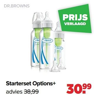 Promotions Dr.browns starterset options+ - DrBrown's - Valide de 06/03/2023 à 01/04/2023 chez Baby-Dump