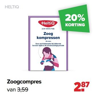 Promoties Heltiq zoogcompres - Heltiq - Geldig van 06/03/2023 tot 01/04/2023 bij Baby-Dump