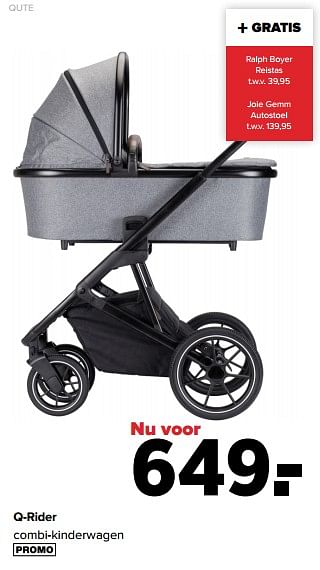 Promoties Qute q-rider combi-kinderwagen - Qute  - Geldig van 06/03/2023 tot 01/04/2023 bij Baby-Dump