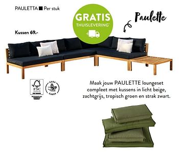 Promoties Pauletta kussen - Huismerk - Casa - Geldig van 02/03/2023 tot 27/09/2023 bij Casa