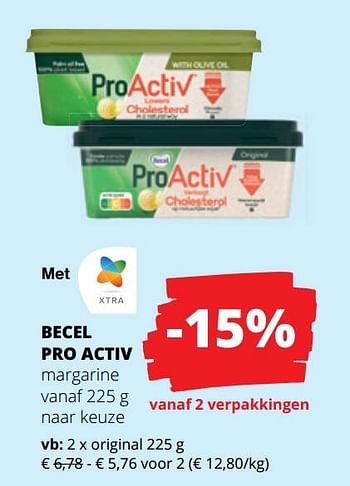 Promoties Becel pro activ margarine original - Becel - Geldig van 09/03/2023 tot 22/03/2023 bij Spar (Colruytgroup)
