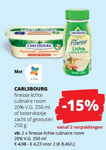 Promoties Carlsbourg finesse lichte culinaire room - Carlsbourg - Geldig van 09/03/2023 tot 22/03/2023 bij Spar (Colruytgroup)