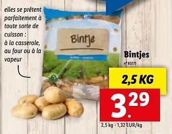 Promotions Bintjes - Produit maison - Lidl - Valide de 15/03/2023 à 21/03/2023 chez Lidl