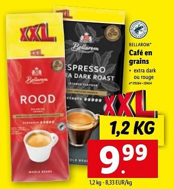 Promoties Café en grains - Bellarom - Geldig van 15/03/2023 tot 21/03/2023 bij Lidl