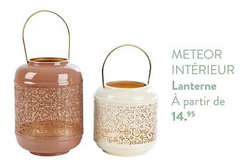 Promoties Meteor intérieur lanterne - Huismerk - Casa - Geldig van 02/03/2023 tot 27/09/2023 bij Casa