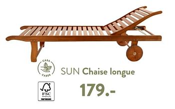Promotions Sun chaise longue - Produit maison - Casa - Valide de 02/03/2023 à 27/09/2023 chez Casa