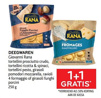 Promoties Deegwaren giovanni rana 1+1 gratis - Giovanni rana - Geldig van 22/03/2023 tot 04/04/2023 bij Alvo