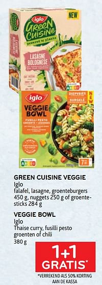 Green cuisine veggie iglo + veggie bowl iglo 1+1 gratis-Iglo