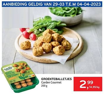 Promoties Groenteballetjes garden gourmet - Garden Gourmet - Geldig van 29/03/2023 tot 04/04/2023 bij Alvo