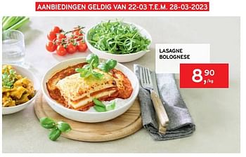 Promoties Lasagne bolognese - Huismerk - Alvo - Geldig van 22/03/2023 tot 28/03/2023 bij Alvo