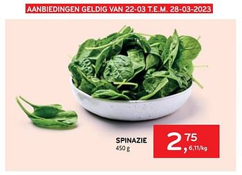 Promoties Spinazie - Huismerk - Alvo - Geldig van 22/03/2023 tot 28/03/2023 bij Alvo