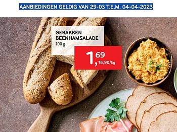 Promoties Gebakken beenhamsalade - Huismerk - Alvo - Geldig van 29/03/2023 tot 04/04/2023 bij Alvo