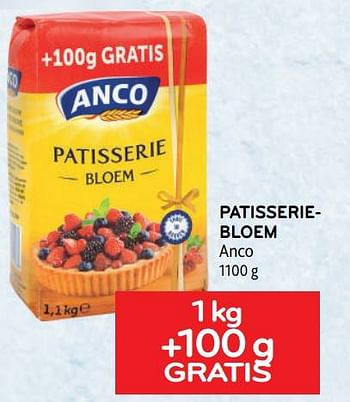 Promoties Patisseriebloem anco 1kg +100g gratis - Anco - Geldig van 22/03/2023 tot 04/04/2023 bij Alvo