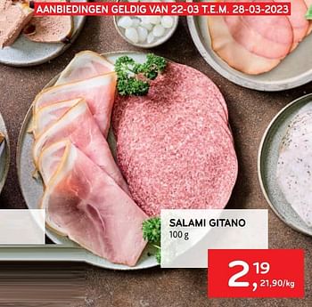 Promotions Salami gitano - Produit maison - Alvo - Valide de 22/03/2023 à 28/03/2023 chez Alvo