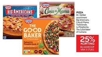 Promoties Pizza dr. oetker 25% korting bij aankoop van 3 stuks - Dr. Oetker - Geldig van 22/03/2023 tot 04/04/2023 bij Alvo