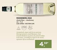 Promoties Roodeberg 2022 chenin blanc - chardonnay wit - Witte wijnen - Geldig van 22/03/2023 tot 04/04/2023 bij Alvo