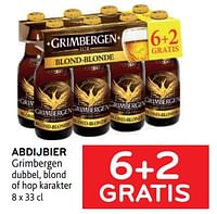 Promoties Abdijbier grimbergen 6+2 gratis - Grimbergen - Geldig van 22/03/2023 tot 04/04/2023 bij Alvo