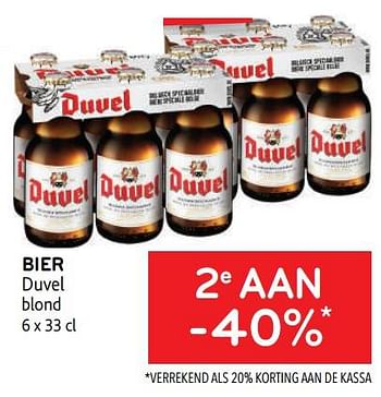 Promoties Bier duvel 2e aan -40% - Duvel - Geldig van 22/03/2023 tot 04/04/2023 bij Alvo