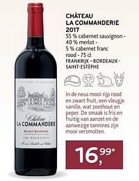 Château la commanderie 2017 rood-Rode wijnen