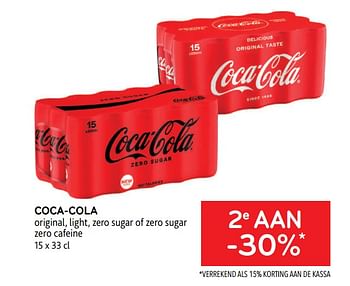 Promoties Coca-cola 2e aan -30% - Coca Cola - Geldig van 22/03/2023 tot 04/04/2023 bij Alvo