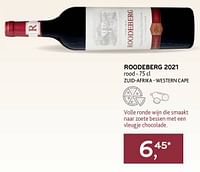 Roodeberg 2021 rood-Rode wijnen