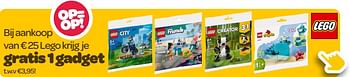Promoties Bij aankoop van € 25 lego krijg je gratis 1 gadget - Lego - Geldig van 07/03/2023 tot 15/04/2023 bij Happyland