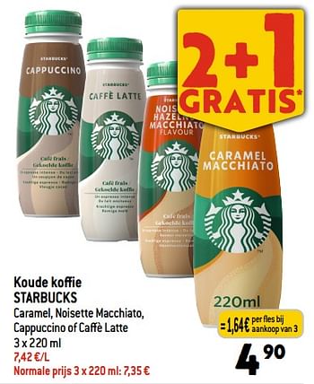 Promoties Koude koffie starbucks - Starbucks - Geldig van 08/03/2023 tot 14/03/2023 bij Smatch