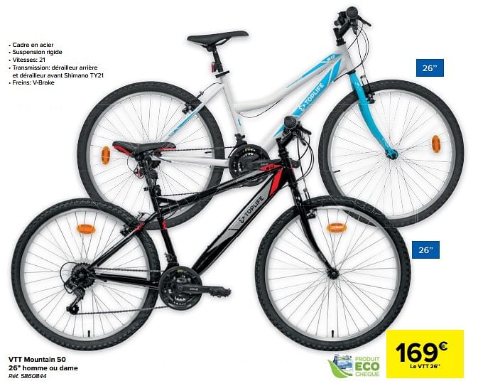 Vtt homme 2025 chez carrefour