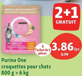 Promoties Purina one croquettes pour chats - Purina - Geldig van 27/03/2023 tot 01/04/2023 bij Maxi Zoo