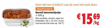 Promoties Bereid lamsstoofpotje - Huismerk - Colruyt - Geldig van 08/03/2023 tot 21/03/2023 bij Colruyt