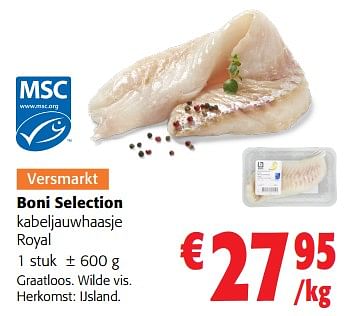 Promoties Boni selection kabeljauwhaasje royal - Boni - Geldig van 08/03/2023 tot 21/03/2023 bij Colruyt