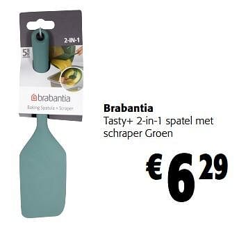 Promoties Brabantia tasty+ 2-in-1 spatel met schraper groen - Brabantia - Geldig van 08/03/2023 tot 21/03/2023 bij Colruyt