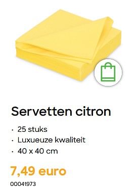 Promoties Servetten citron - Huismerk - Ava - Geldig van 08/03/2023 tot 24/04/2023 bij Ava