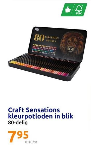 Promotions Craft sensations kleurpotloden in blik - Produit Maison - Action - Valide de 08/03/2023 à 14/03/2023 chez Action