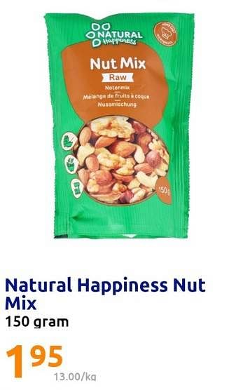 Promoties Natural happiness nut mix - Natural Happiness - Geldig van 08/03/2023 tot 14/03/2023 bij Action