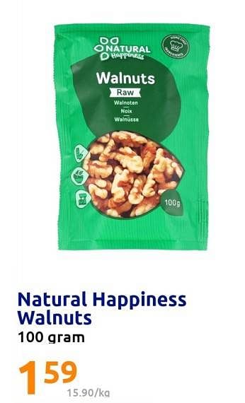 Promoties Natural happiness walnuts - Natural Happiness - Geldig van 08/03/2023 tot 14/03/2023 bij Action