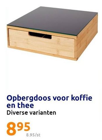 Promoties Opbergdoos voor koffie en thee - Huismerk - Action - Geldig van 08/03/2023 tot 14/03/2023 bij Action