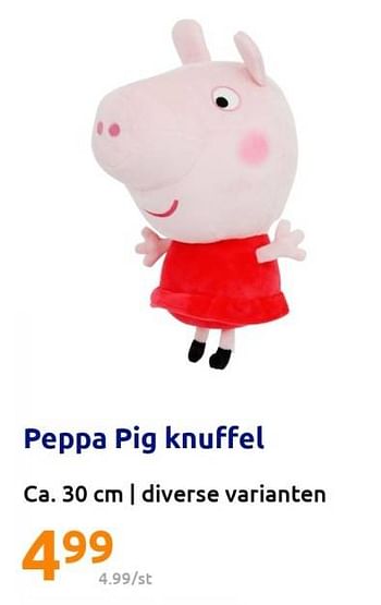 Promoties Peppa pig knuffel - Huismerk - Action - Geldig van 08/03/2023 tot 14/03/2023 bij Action